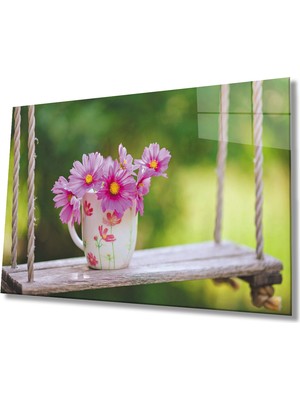 MiraLive  Salıncak Pembe Çiçek Swing Pink Flower