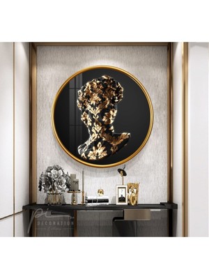 Heykel Yuvarlak Cam Tablo