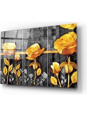 MiraLive  Çiçek Cam Tablo