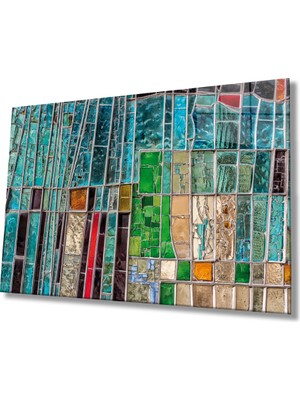 MiraLive  Renkli Soyut Cam Tablo