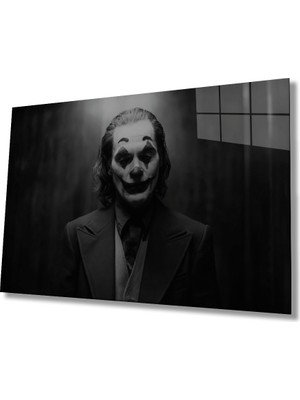 MiraLive  Siyah Beyaz Insan Fotoğrafları Joker Cam Tablo  Joker