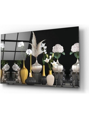 MiraLive  Çiçekler Cam Tablo