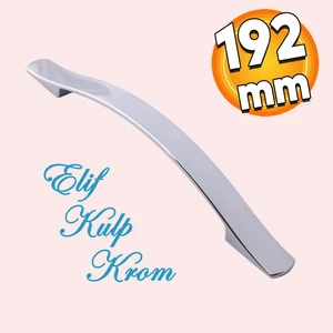 Elif Mobilya Mutfak Dolabı Ayder Çekmece Dolap Kapak Kulpu Düz Metal Kulp Kulbu Kulpu 192 mm Krom