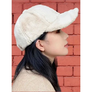 Kadın Peluş Basic Kep Şapka