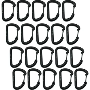 Platin by Orses 20 Adet Karabina Klips Ağır Hizmet 6mm Metal Paslanmaz D Şekilli Süper Dayanıklı Güçlü ve Hafif