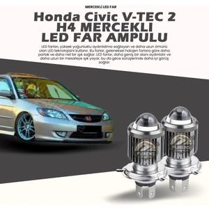 Honda Civic V-Tec 2 Mercek LED Xenon Uzun - Kısa Çift Renk