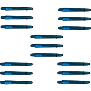 5 Set (15 Adet) 48 mm Mavi Polikarbon Şeffaf Dart Shaft-Şaft.