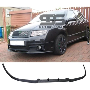 Fruens Skoda Fabia Mk1 Cupra R Uyumlu Ön Lip Mat Siyah Ön Tampon Lip