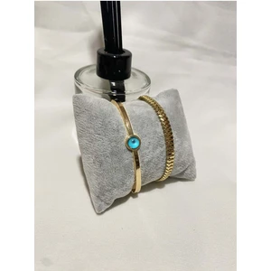 Bers Aksesuar Kadın Altın Kaplama Orijinal Faturalı Kombin Bileklik Seti