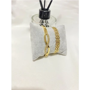 Bers Aksesuar Kadın Altın Kaplama Orijinal Faturalı Kombin Bileklik Seti