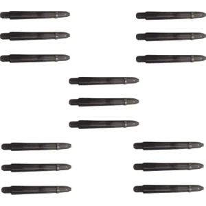 5 Set (15 Adet) 48MM Siyah Şeffaf Polikarbon (Pc) Dart Shaft-Şaft