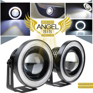 Universal Mercekli LED Angel Sis Farı, 76MM Beyaz Renk
