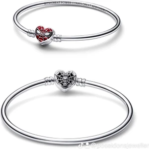 Poseidons Jewellery Moments Marvel Örümcek Adam Maske Klipsli Bilezik