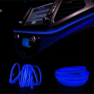Araç Araba Içi Torpido Ledi Renkli Ip Neon LED 2 Metre Mavi Neon