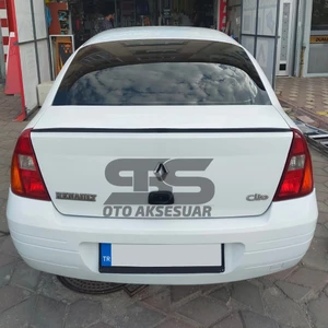 Fruens  Renault Clio 2 Bagaj Üstü Slim Spoiler Parlak Siyah Piano Black 2001-2008