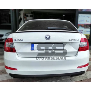  Octavia Piano Black Bagaj Üstü Spoiler Bagaj Çıtası