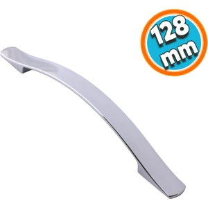 Mobilya Banyo Mutfak Dolabı Çekmece Dolap Kapak Kulpu Düz Metal Kulp Kulbu Kulpu 128 mm Krom