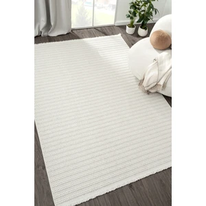 Beyaz Yumuşak Dokulu Halı Kilim Salon Mutfak Koridor Yolluk Dokuma Makine Halısı 004