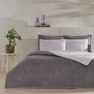 Riven Çift Kişilik Biyeli Nevresim Takımı Gri