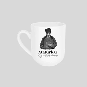 Atatürk Temalı Oval Kupa Bardak