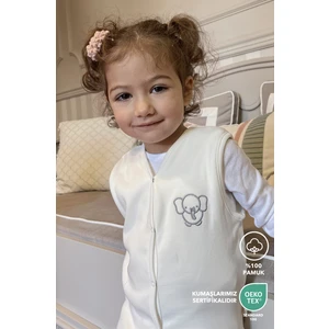 Bebek/çocuk Yelek %100 Pamuk Nakış Detaylı