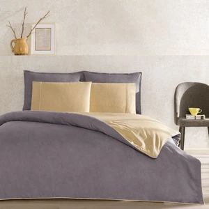 Riven Tek Kişilik Biyeli Nevresim Takımı Antrasit