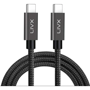 Solid 100W 5A Type C To iPhone 15 Plus Pro Max Hızlı Şarj ve Data Kablosu Halat Örgülü Space Gray 2 Metre