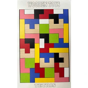 Eğitici Çocuk Ahşap Blok Bultak Puzzle Tetris Zeka Oyunu