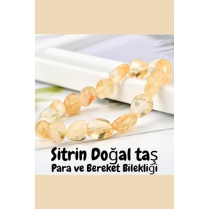 Sertifikalı   Sitrin Doğal Taş Bileklik