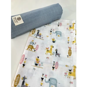 Mayu Baby Collection 2 Adet Tek Katlı Müslin Çok Amaçlı Örtü, Bebek Battaniyesi, 80X100 Ebadında