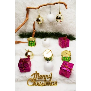 Merry Christmas Karışık Yılbaşı Süs Paketi 5 Cm