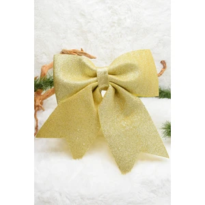 Sarı Kurdela Yılbaşı Çam Ağacı Süsü 20*20cm