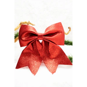 Kırmızı Kurdela Yılbaşı Çam Ağacı Süsü 20*20cm