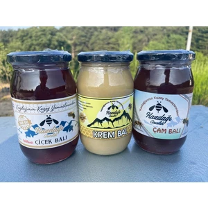 Kazdağı Arıcılık Bal Paketim 1 (3X500GR Çiçek & Çam & Krem Bal)