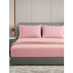 Pamuklu Lastikli Çarşaf Takımı Tek Kişilik Çift Kişilik Battal Boy 57 Tel Kumaş Ebatlı Beyaz-Renkli