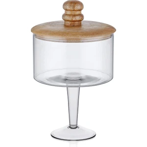 The Mia Madera Ayaklı Kurabiye Kavanozu 34X21X21 cm