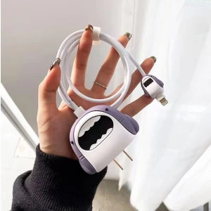 Iphone 20W Uyumlu Şarj Başlık Kablo Koruyucu ve Spiral Kablo Koruyucu 3 Lü Set Jaws