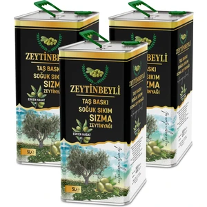 15 Litre Zeytinbeyli Natürel Sızma Soğuk Sıkım Taş Baskı Zeytinyağı