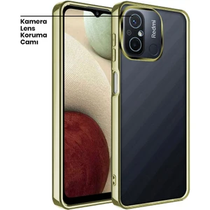 Xiaomi Redmi 12C Uyumlu Kılıf Zebana Glint Silikon Kılıf Gold