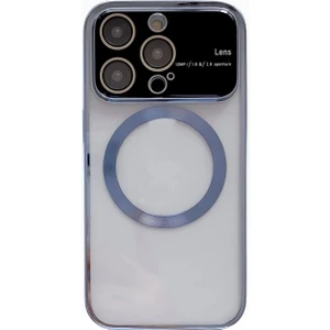 Apple iPhone 12 Pro Uyumlu Full Lens Magsafe Tam Kamera Korumalı Mavi Kılıf