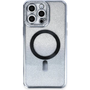 Apple iPhone 13 Pro Max Kılıf Joke Simli Magneticsafe Kılıf - Mavi
