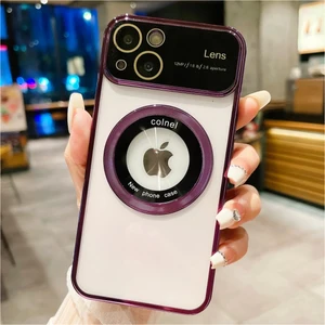 Apple iPhone 12 Uyumlu Full Lens Magsafe Tam Kamera Korumalı Mor Kılıf