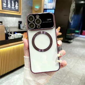 Apple iPhone 14 Pro Max Uyumlu Full Lens Magsafe Tam Kamera Korumalı Rosegold Kılıf