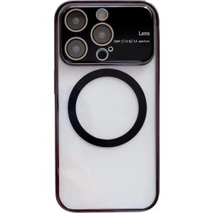Apple iPhone 13 Promax Uyumlu Full Lens Magsafe Tam Kamera Korumalı Siyah Kılıf