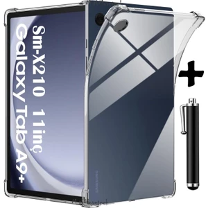 M.TK Moveteck Samsung Galaxy Tab A9+ / Tab A9 Plus 11 Inç Tablet Uyumlu Silikon Kılıf Yumuşak Darbeye Dayanıklı Koruyucu Kapak Anti-Parmak Izi SM-X210