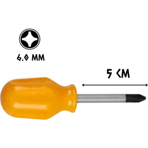 Kupa Hırdavat Kupa Küçük Topaç Tornavida Yıldız Uçlu 6.0 - 5 Cm