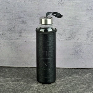 H2O Deri Kılıflı Cam Matara 500 Ml. H2O87252