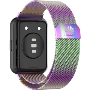 Elektro Fast Huawei Watch Fit 2 Modeline Uyumlu Paslanmaz Çelik Metal Hasır Kordon 20MM