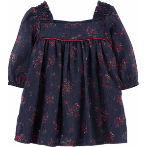 Kız Bebek Elbise Desenli