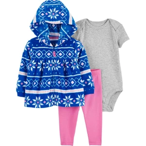 Kız Bebek 3'lü Hırkalı Set